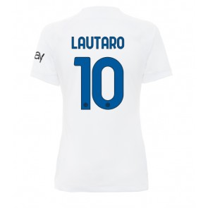 Inter Milan Lautaro Martinez #10 Replica Away Stadium Shirt for Women 2023-24 Short Sleeve